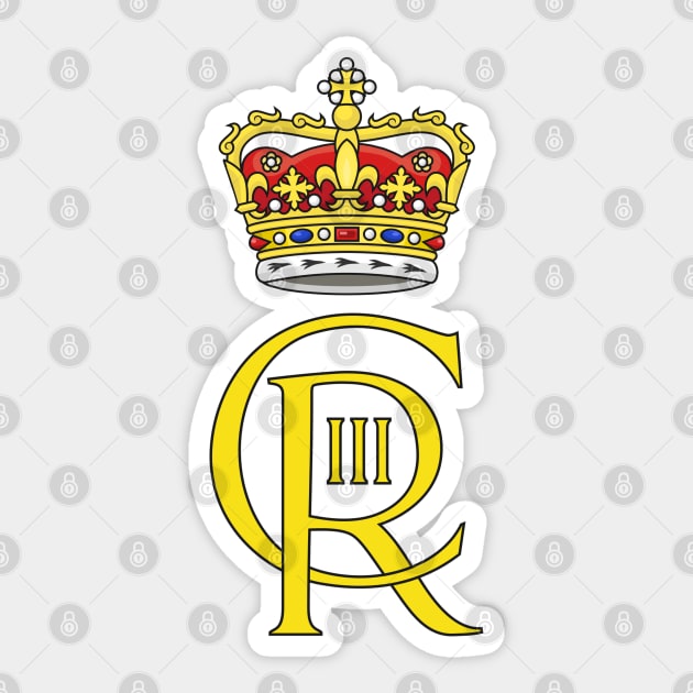 Scottish royal cypher of Charles III Sticker by valentinahramov